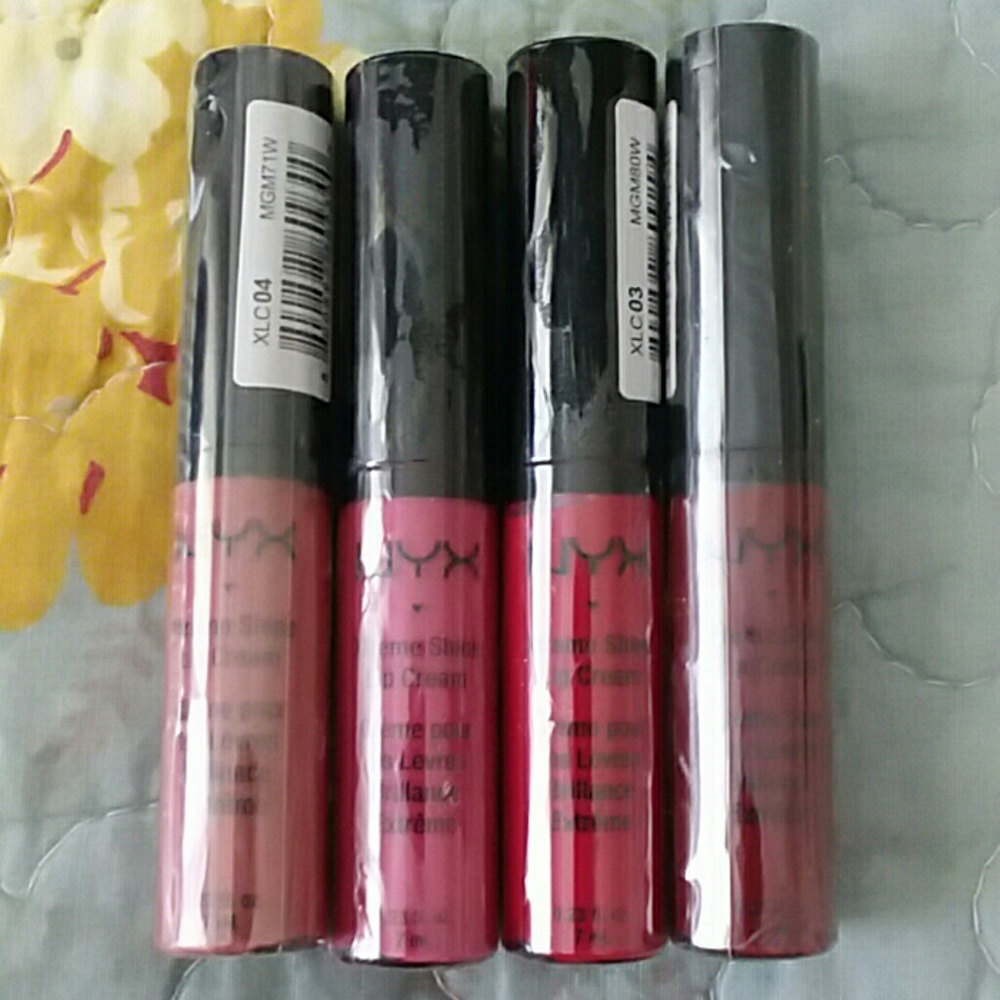 4 NYX extreme shine lip cream new